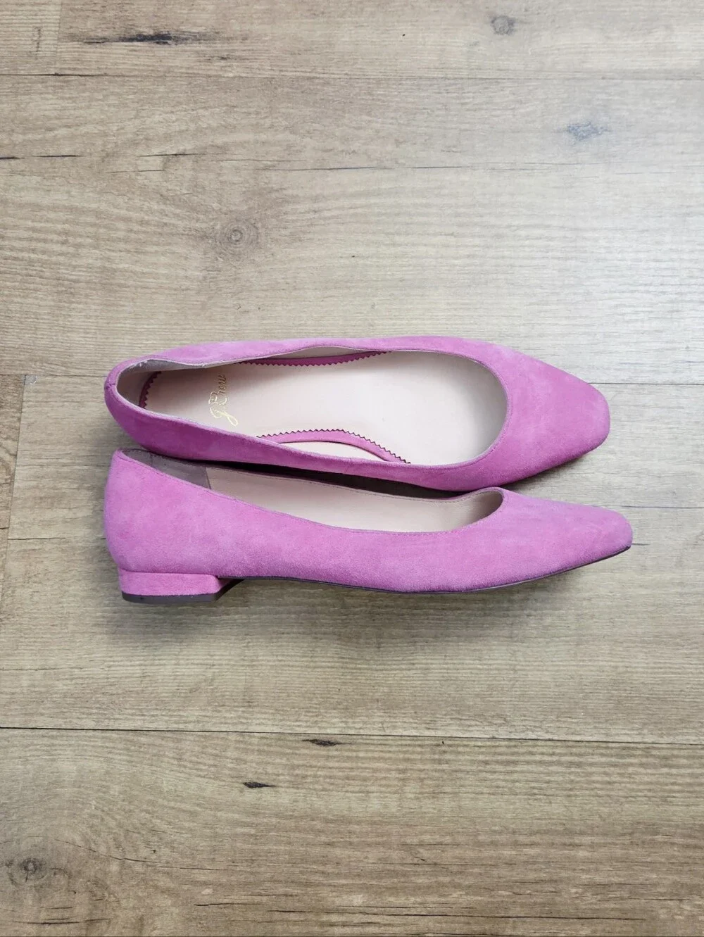 J.Crew Fuchsia Suede Classic Flats